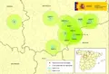 Localización de los focos de enfermedad de Newcastle en las provincias de Valladolid y Zamora a 13 de julio | Ministerio de Agricultura, Ganadería y Pesca
