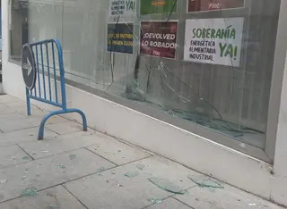 Actos vandálicos contra la sede de VOX Zamora