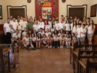 Recepción de la Banda de Música en el Ayuntamiento de Zamora