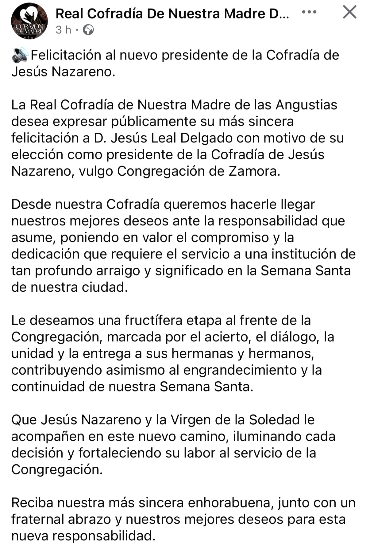 Reacciones Tras Las Elecciones De Jes&uacute;s Nazareno (3)