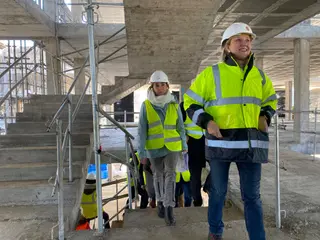 Visita de Isabel Blanco a las obras de la nueva residencia en Zamora
