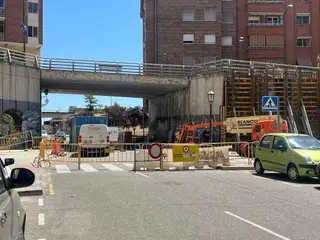 Zona de obras en Puerta Nueva-Archivo