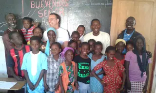 Jesús Antonio Fernández en una de sus visitas al continente africano