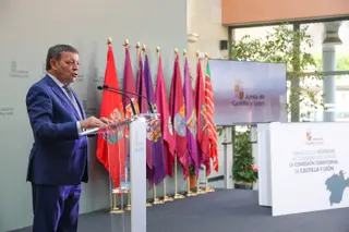 El consejero de la Presidencia, Luis Miguel González Gago, este miércoles en la firma