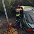 Imagen del accidente en la N-122 a la altura de Alcañices