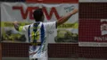 Charliente celebra un gol en La Rosaleda