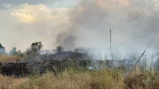 Incendio el pasado verano en el barrio de San Isidro de la capital Foto-María Lorenzo