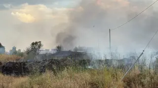 Incendio el pasado verano en el barrio de San Isidro de la capital Foto-María Lorenzo