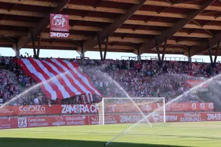 Grada Ruta de la Plata partido contra Villarreal B | SOFÍA REVENGA