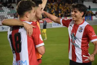 Celebración del Zamora CF tras eliminar al Sant Andreu