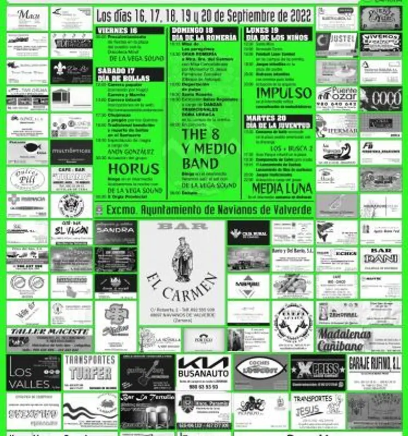Programa de fiestas de Navianos de Valverde
