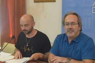 El alcalde Francisco Guarido y el concejal de Deportes Manuel Alexander