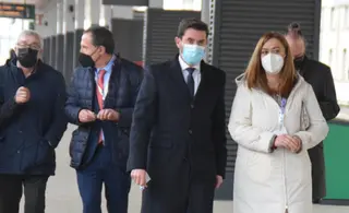Antidio Fagúndez durante la inauguración del AVE