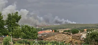 Imagen del incendio en Abejera