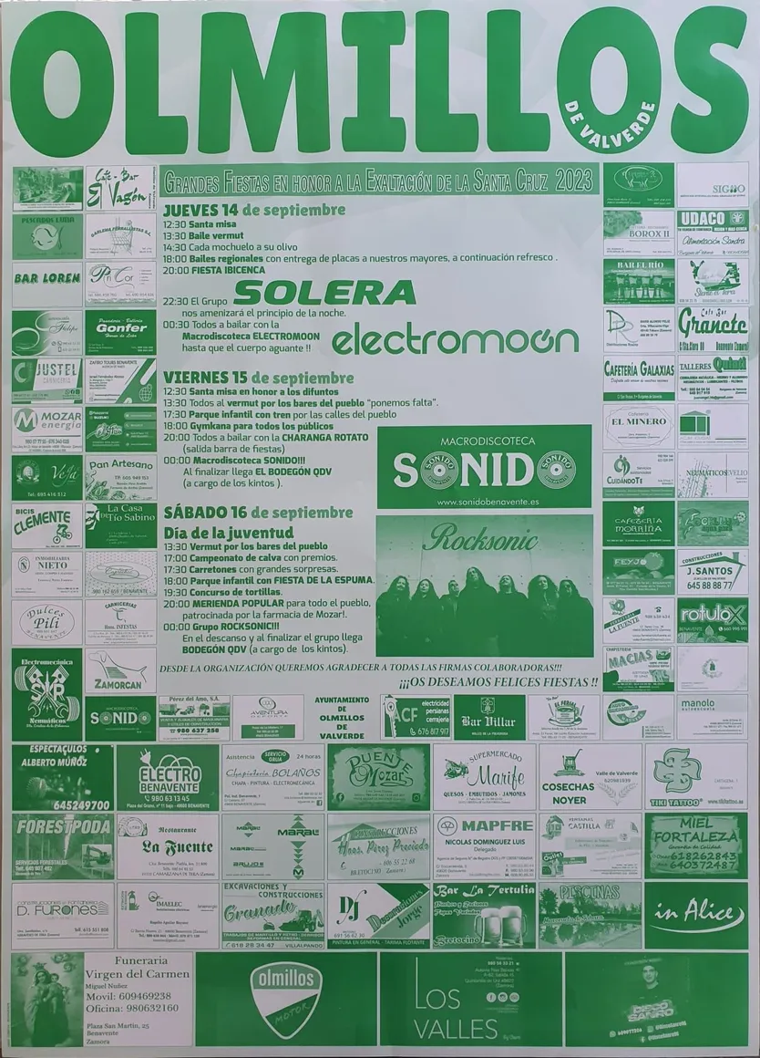 Cartel Olmillos de Valverde