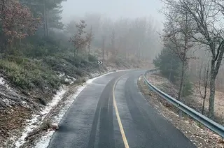 Hielo carretera zamora