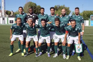 Once inicial del CD Guijuelo en un encuentro de esta temporada