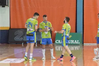 Jaime González, Guille García y Pablo Cubillas, del Balonmano Zamora Enamora