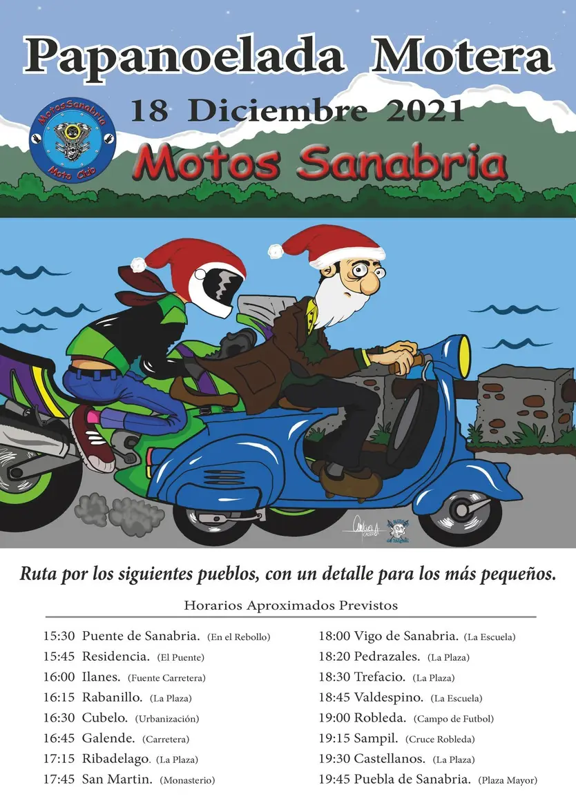 Papanoelada motera sanabresa