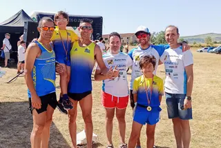 Deportistas Triatlón Duero Construcciones Martin Peña Trail vVillanueva de Valrojo.