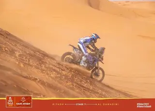 Sara García en la etapa 7 del Dakar 2022