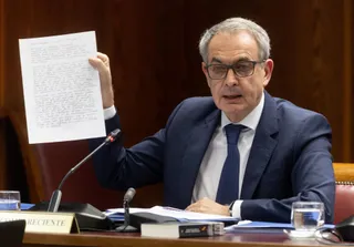 Zapatero durante su comparecencia en el Senado en el mes de marzo