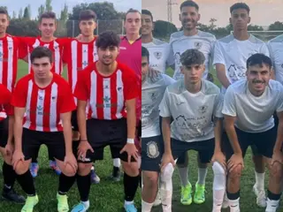 Jugadores del Club Atlético Benavente y CD Ciudad de Benavente