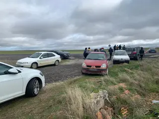 Buscan al joven desaparecido tras un accidente en Paradinas de San Juan. Foto Salamanca24Horas