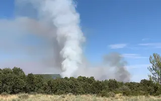 Un incendio en la provincia. Archivo.