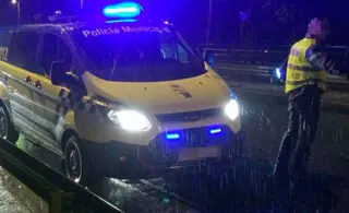 Policía Municipal en un accidente en Cardenal Cisneros