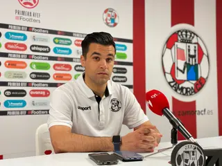 El capitán del Zamora, Dani hernández, en rueda de prensa
