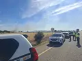 Imagen de la Guardia Civil en la N-122 en las proximidades del incendio