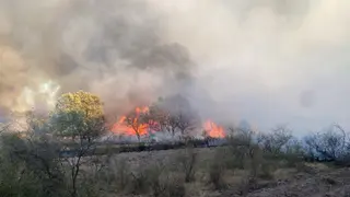 Imagen del incendio el pasado miércoles 