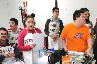 Alumnos de un centro de Educación Especial