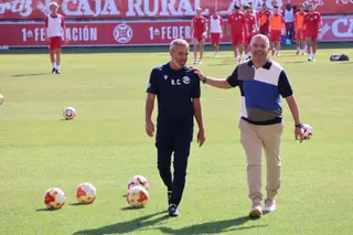 David Vizcaíno y Óscar Cano en el primer entrenamiento del Zamora CF | SOFÍA REVENGA
