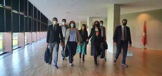 Llegada a las Cortes de Carlota Amigo