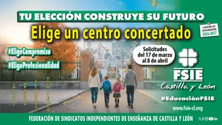 Nueva campaña de escolarización para el curso 2026-2027 de FSIE CyL