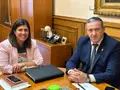 Beatriz Asensio y el presidente de la Diputación de Zamora