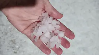 Tormenta de granizo esta madrugada en Zamora