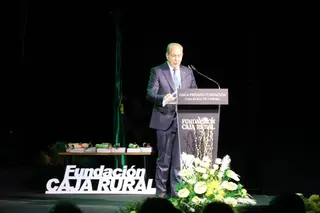 Cipriano García, director general de Caja Rural de Zamora, durante su discurso