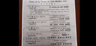 Imagen del cartel de fiestas de San pedro de 1975