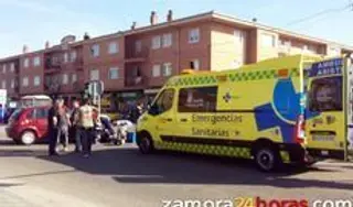 Un herido en un accidente entre un turismo y una moto en Morales del Vino