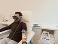 Gafas de realidad mixta donación de sangre