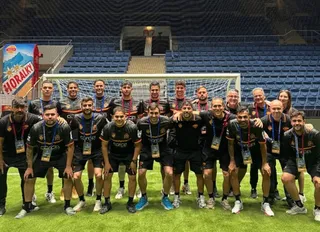 Aitor Blanco con el equipo | Asociación Española de Minifútbol