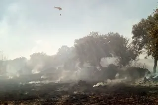Helicoptero incendio fuego sayago