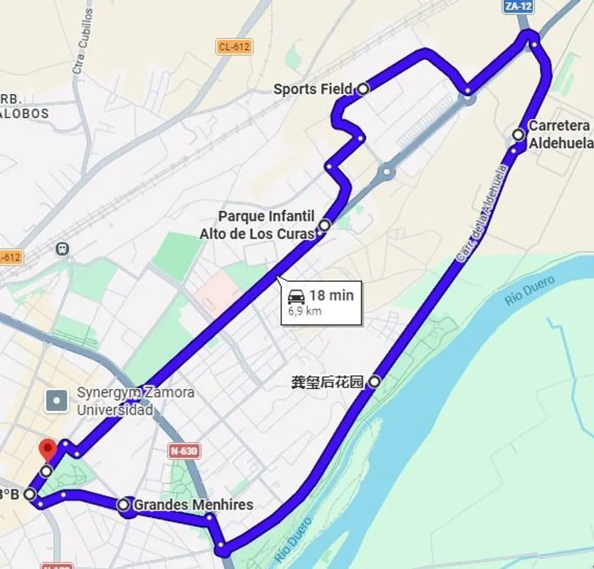 Recorrido de la Lanzadera 3