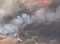 Incendio de Castromil a la llegada de BRIF Laza