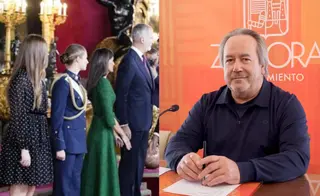 La recepción el día de la Fiesta Nacional (izquierda) y el alcalde de Zamora, Francisco Guarido (derecha)