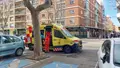 Ambulancia en las Tres Cruces. Archivo