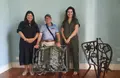Beatriz Asensio, Fernando González y Mercedes Benítez en la exposición